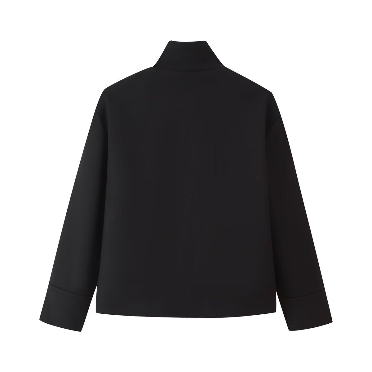 Hazel Stand-Collar Wool-Look Jacket