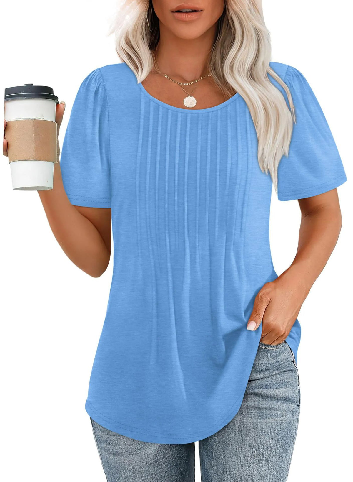 Plissé Relaxed Crew Tee