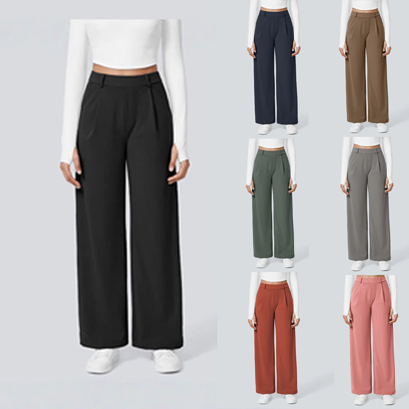 NUVOK Laurent High-Waist Straight Trousers