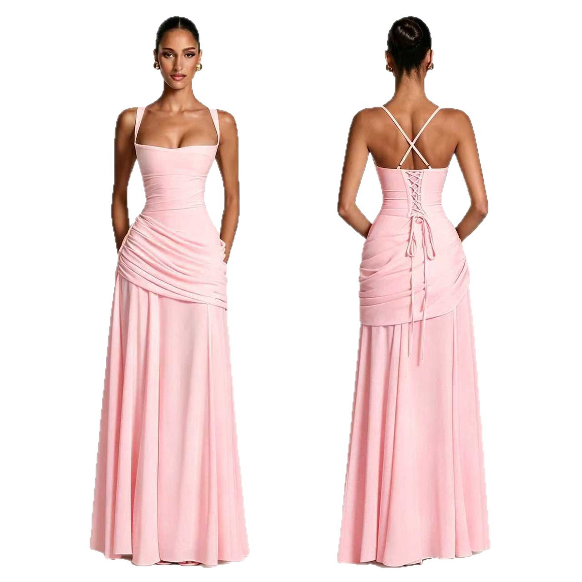 Seraphine Ruched Chiffon Dress
