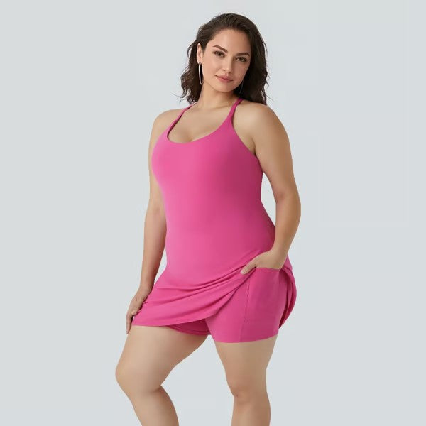 Court Active Dress with Built-In Shorts