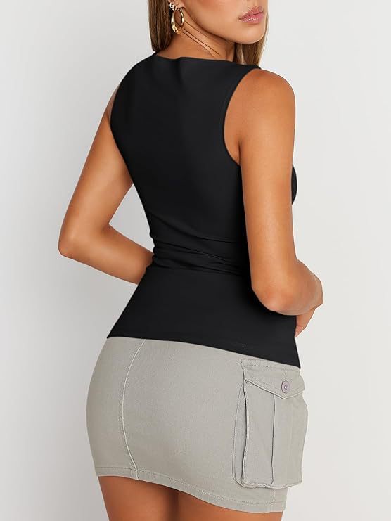 Milk-Silk Square-Neck Tank