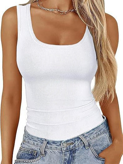 Ribbed Square-Neck Tank