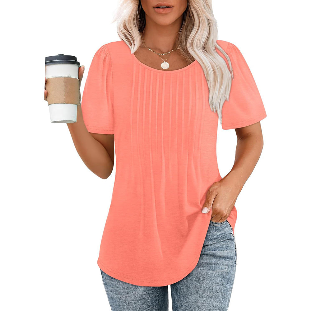 Plissé Relaxed Crew Tee