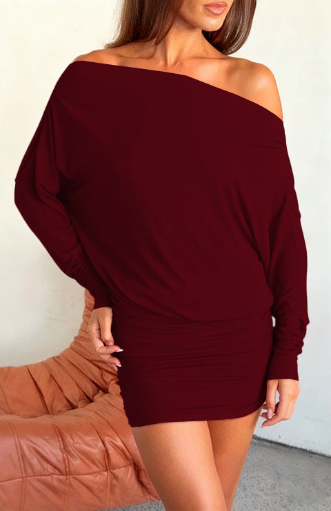 Noir Asymmetric Bodycon Dress