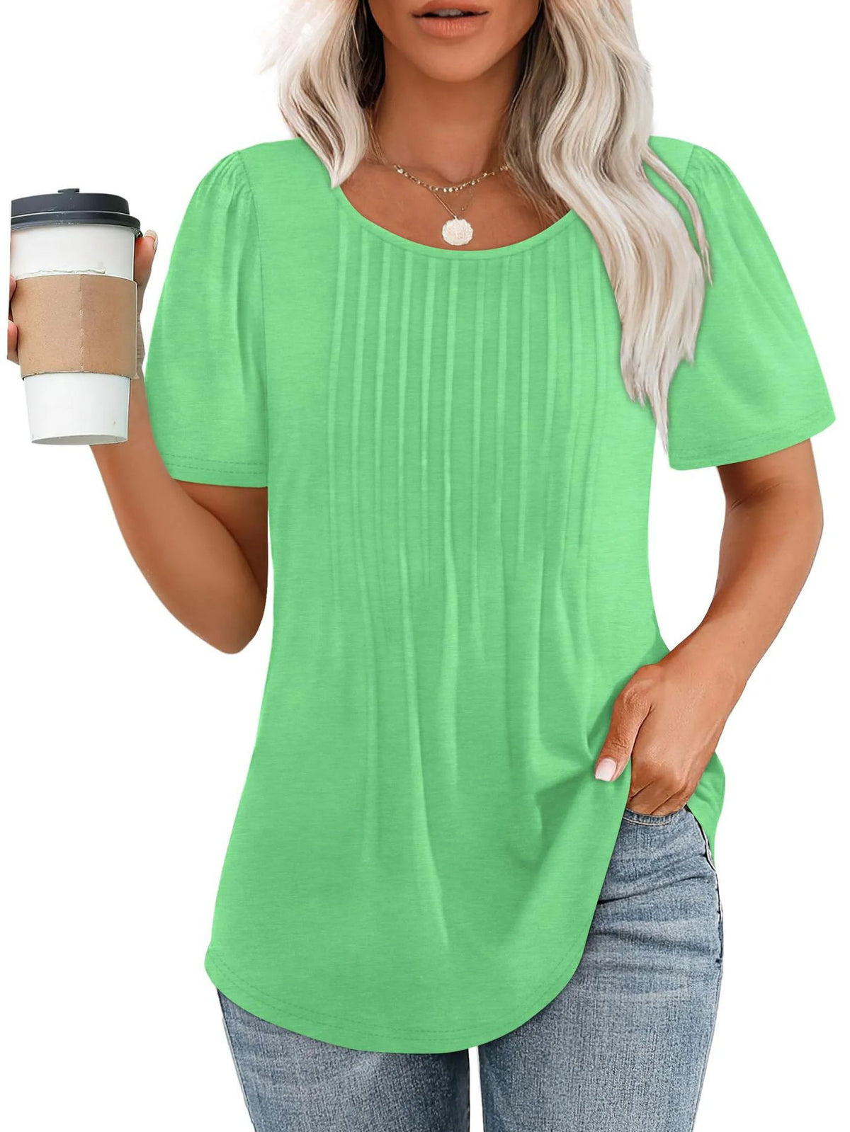 Plissé Relaxed Crew Tee