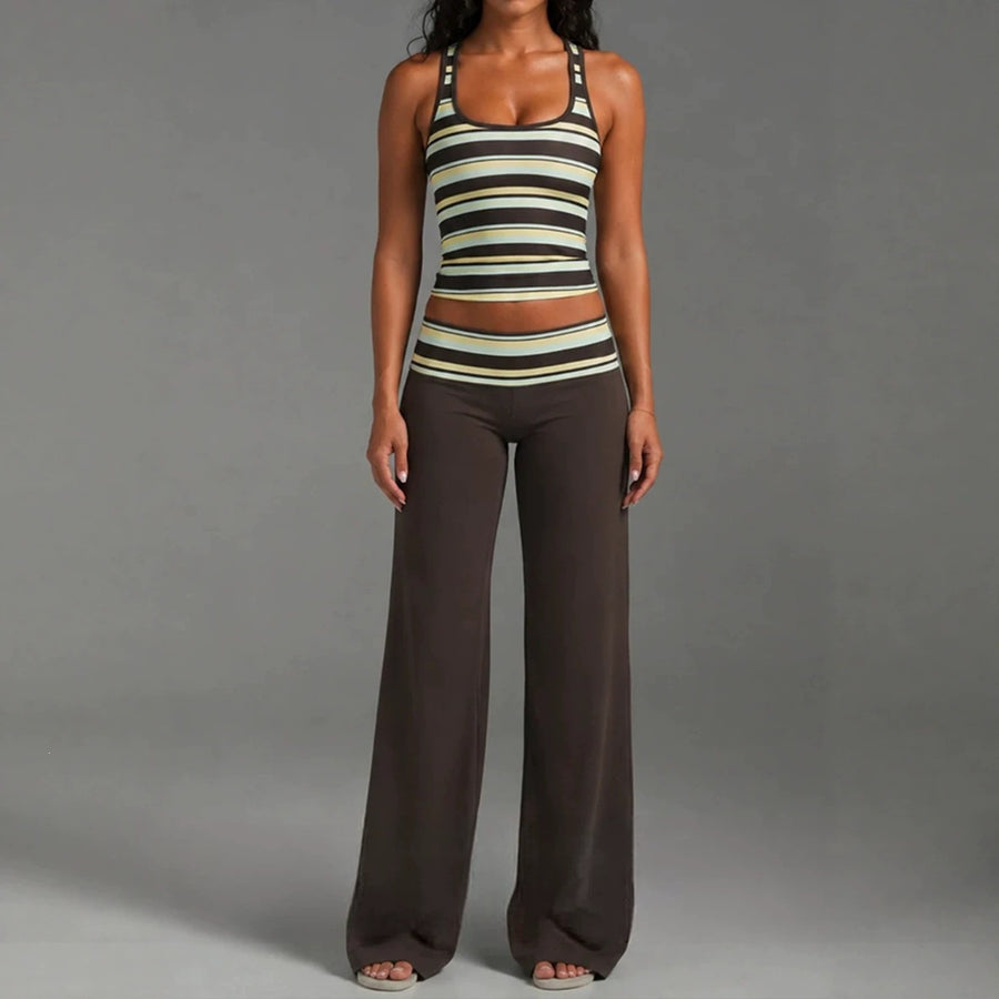 Sable Striped Two-Piece Set