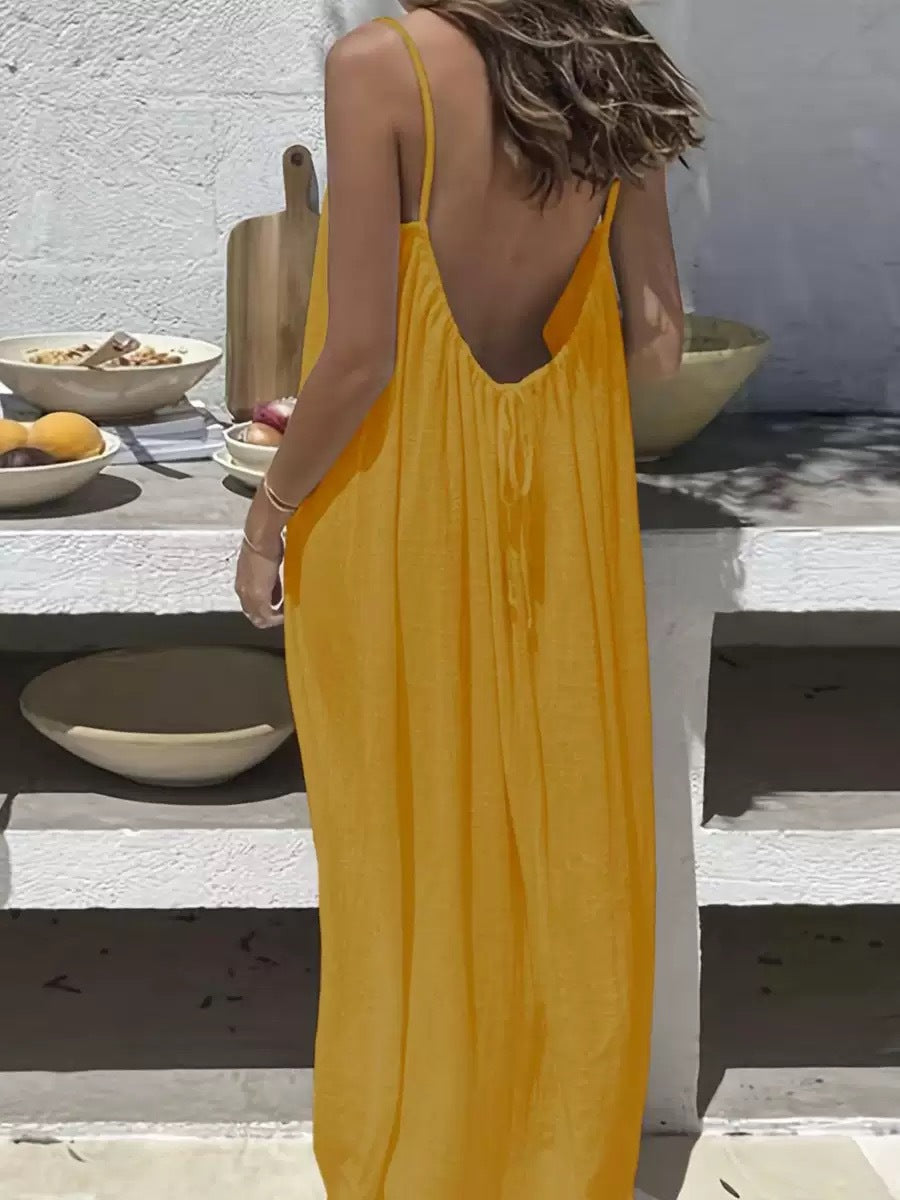Solène Strappy Open-Back Maxi
