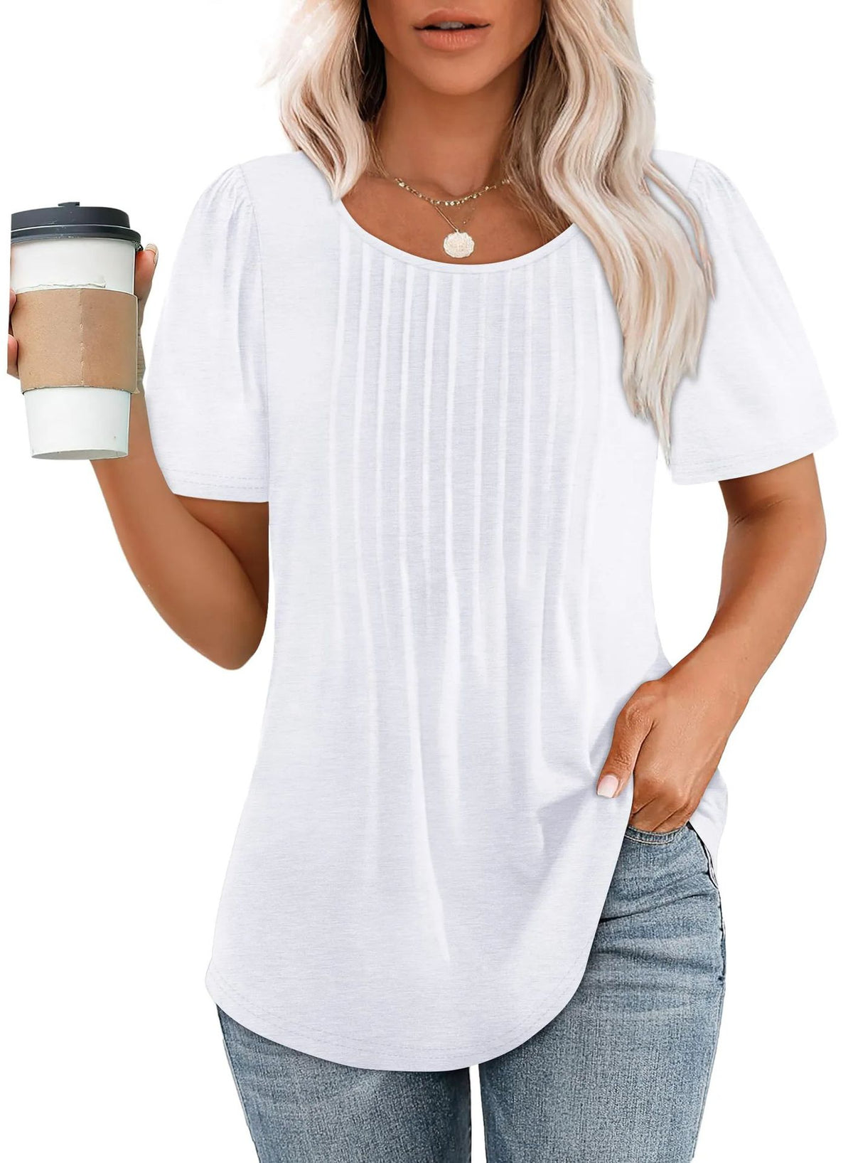 Plissé Relaxed Crew Tee