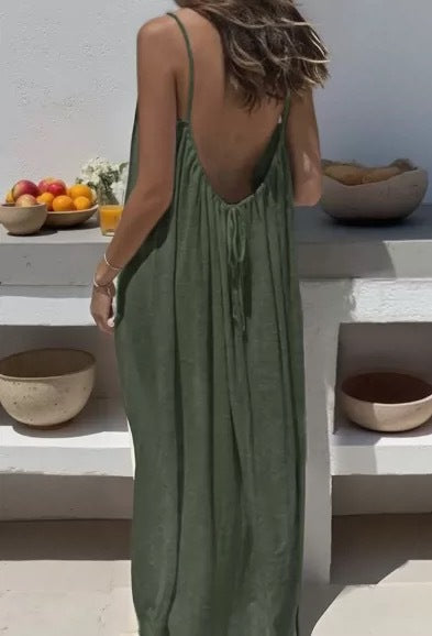 Solène Strappy Open-Back Maxi