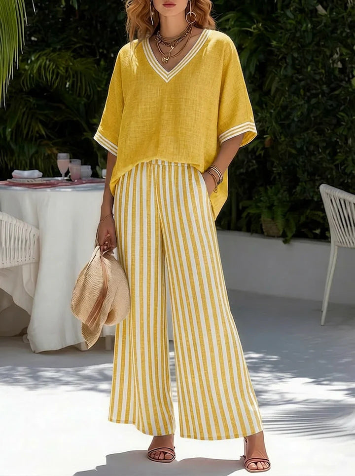 Riviera Linen Two-Piece Set