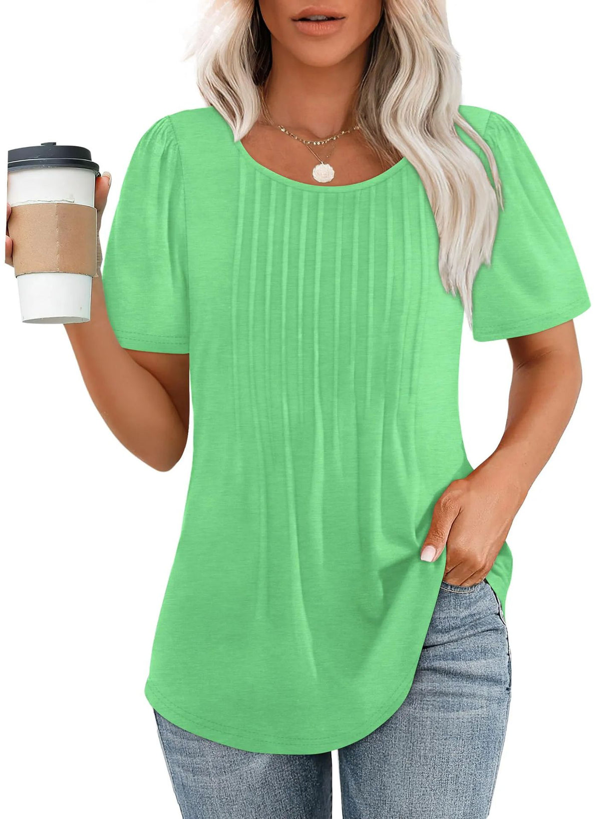 Plissé Relaxed Crew Tee