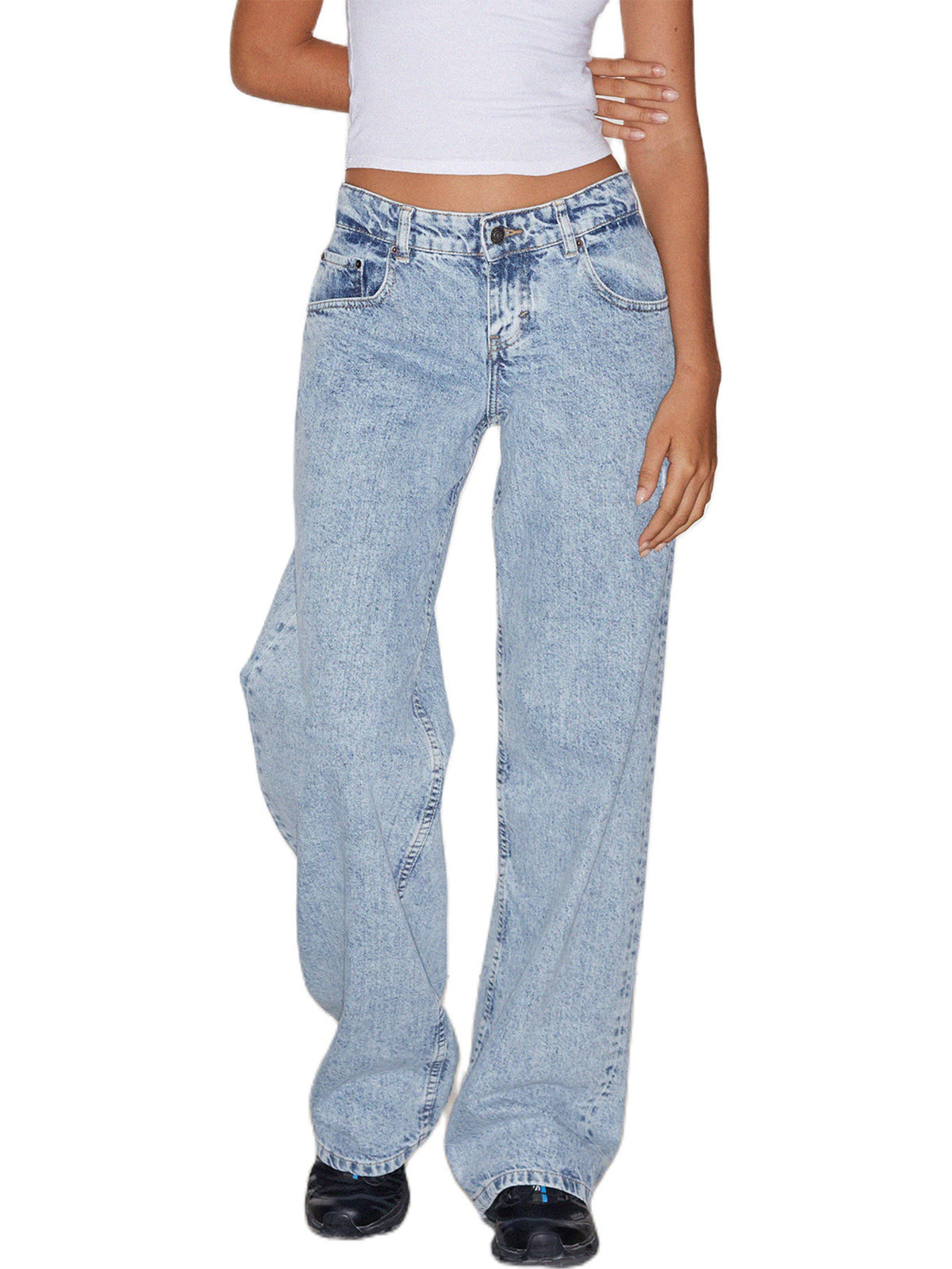 Classic High-Waist Straight Jeans