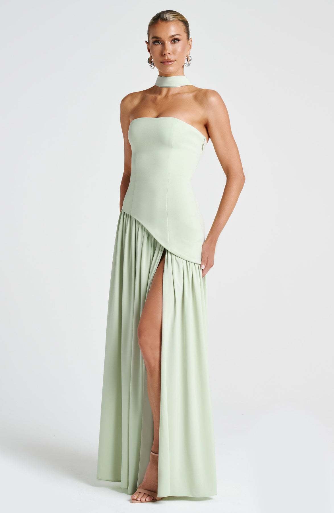 Sienna Crossover Bodycon Maxi Dress