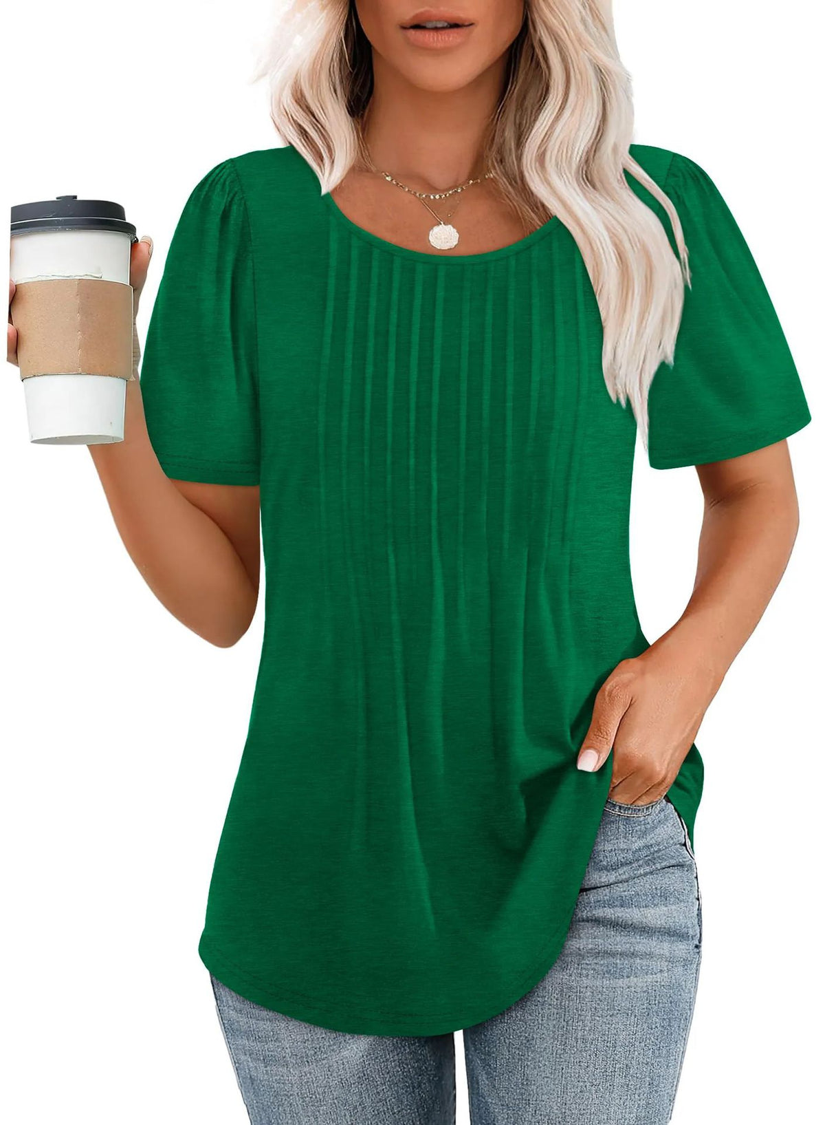 Plissé Relaxed Crew Tee