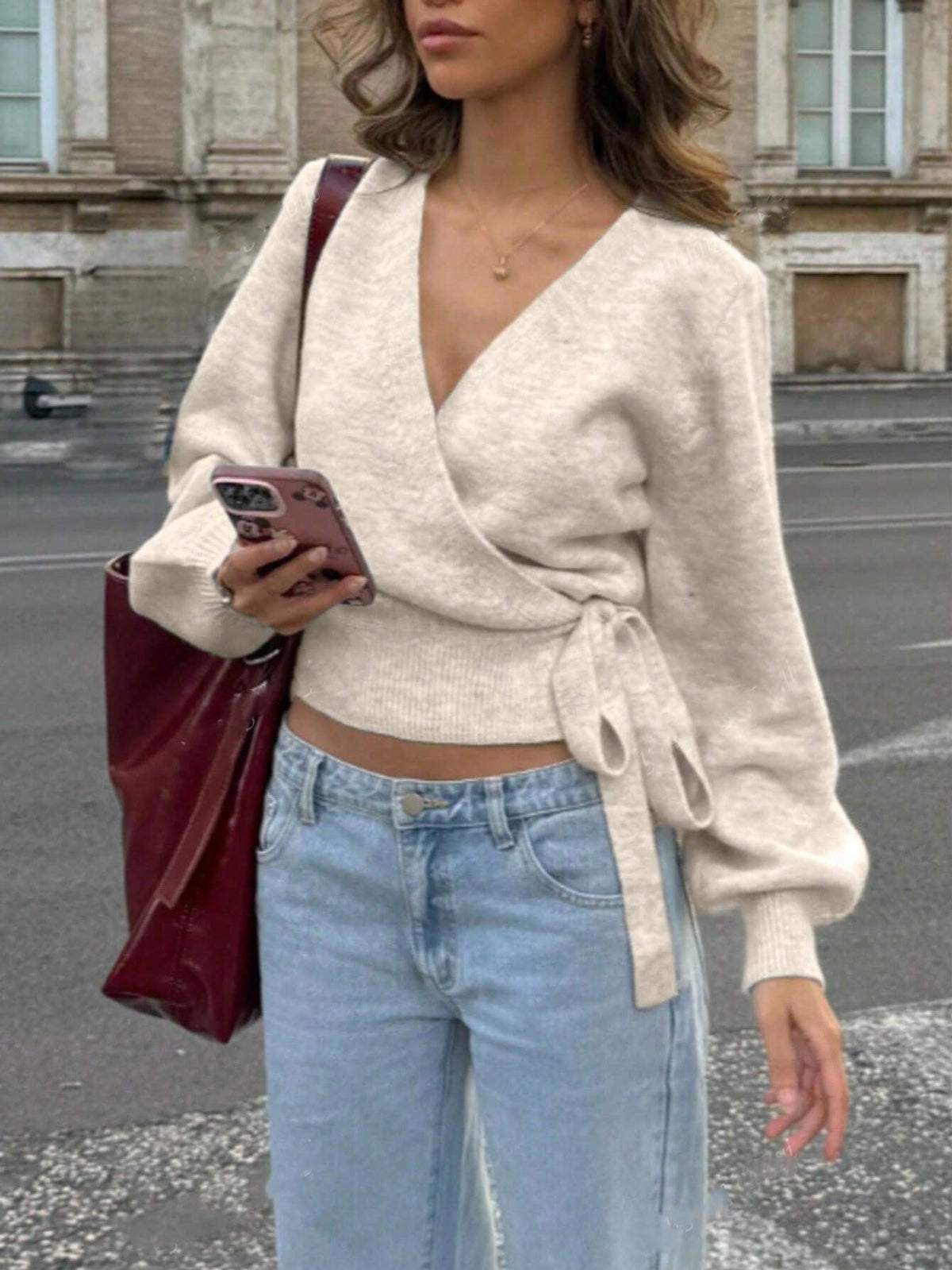 Vivienne Wrap-Tie Knit Cardigan