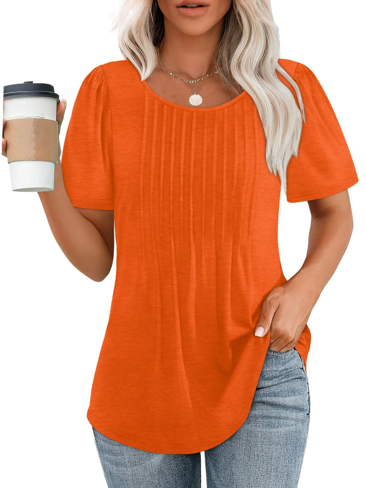 Plissé Relaxed Crew Tee