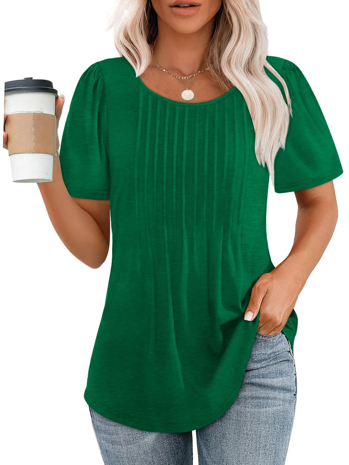 Plissé Relaxed Crew Tee