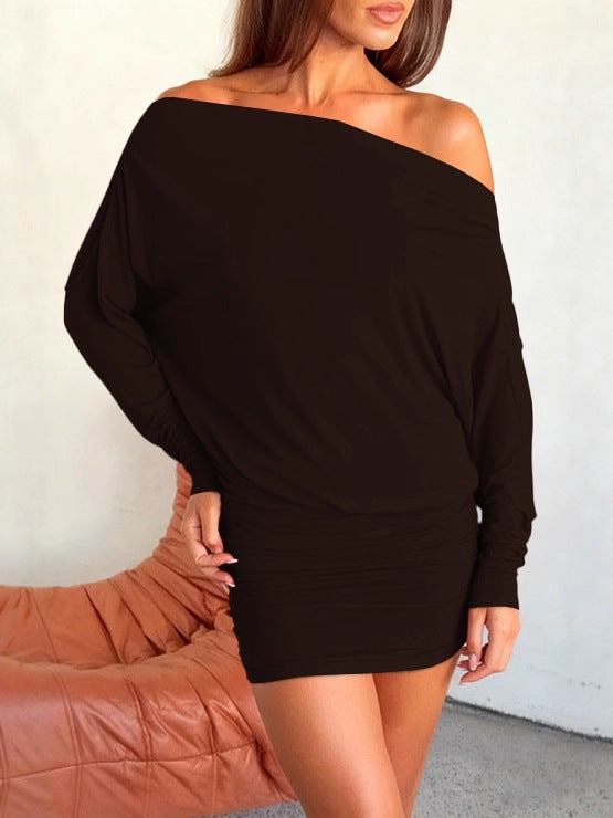 Noir Asymmetric Bodycon Dress
