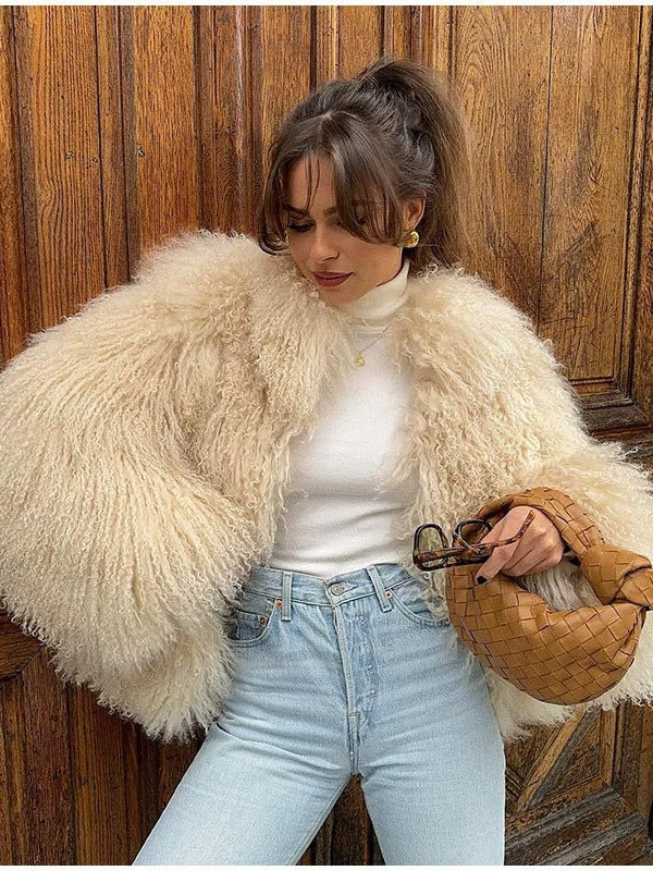Noelle Cropped Teddy Jacket