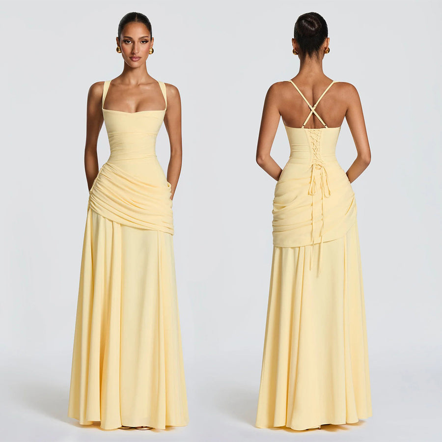Seraphine Ruched Chiffon Dress