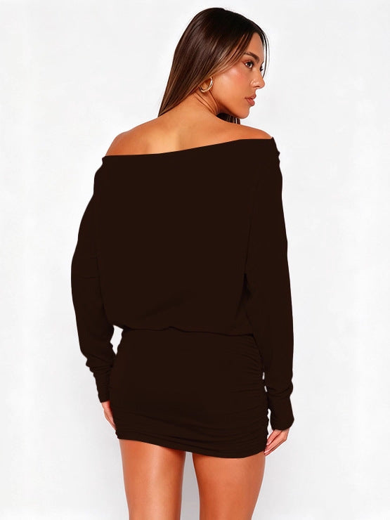 Noir Asymmetric Bodycon Dress