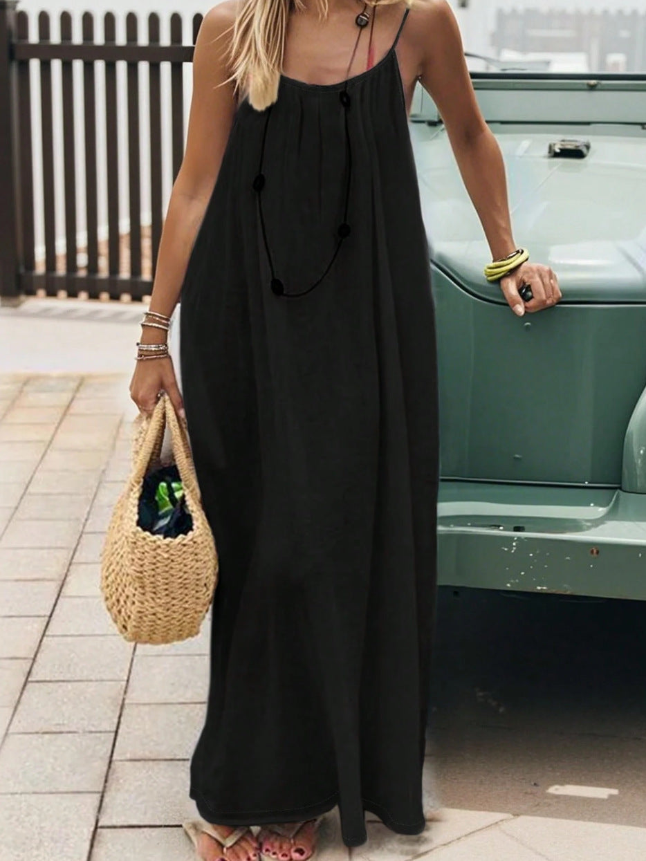 Siesta Open-Back Slip Dress