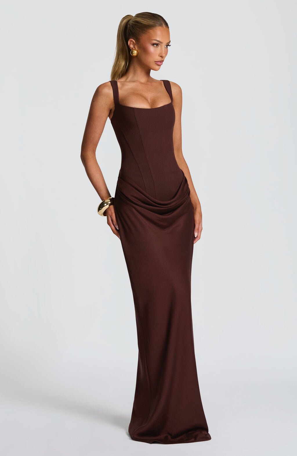 Claudia Square-Neck Bodycon Dress