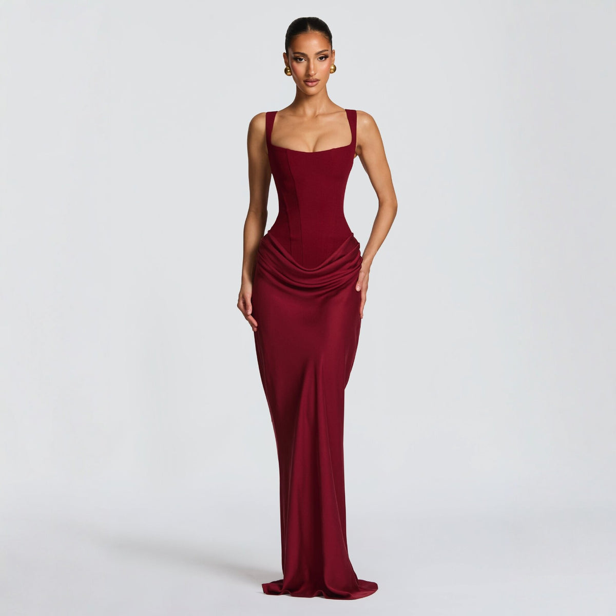 Claudia Square-Neck Bodycon Dress